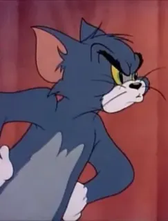 😠 9bf6eec7 Tom Cat Tom and Jerry dibujos animados, gato, animado, clásico, programa de televisión telegram sticker