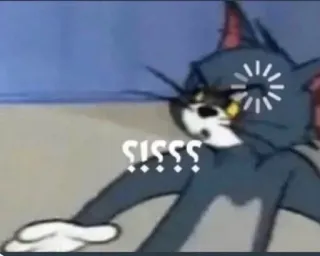 ⁉️ 9e4589a0 Tom Tom and Jerry SISSS? dibujos animados, meme, gracioso, expresión, pregunta telegram sticker