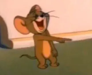 😂 fb56ff3d Jerry Tom and Jerry dibujos animados, ratón, personaje, animación, divertido, clásico telegram sticker