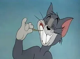 😛 18faa1a9 Tom Cat Tom and Jerry Kreskówka, Kot, Zabawne, Postać, Meme telegram sticker