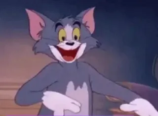 😄 4715f57d Tom Tom and Jerry kot, kreskówka, zwierzę, śmieszne, słodkie, animowane telegram sticker