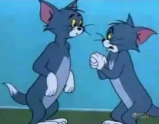 ☹ 55b292ce Tom Cat Tom and Jerry Kreskówka, Kot, Postać, Śmieszne, Słodkie, Meme telegram sticker