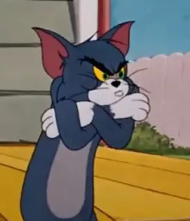 😒 7b1c9a27 Tom Cat Tom and Jerry kreskówka, kot, zły, sfrustrowany, animacja, tom i jerry telegram sticker