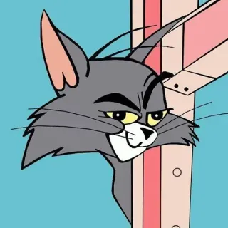 😏 d61e1efe Tom Cat Tom and Jerry kreskówka, kot, animacja, postać, śmieszne, mem telegram sticker