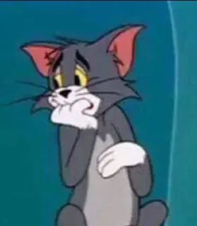 😅 e67c5b07 Tom Cat Tom and Jerry kot Tom, kreskówka, smutny, mem, Tom i Jerry telegram sticker