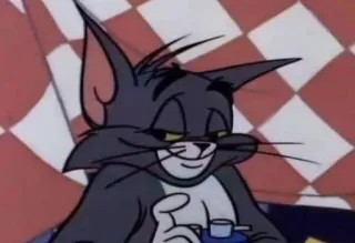 😏 fc115197 Tom Cat Tom and Jerry Kreskówka, Kot, Śmieszne, Meme, Tom i Jerry, Postać telegram sticker