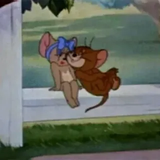 🌂 2c142dfd Jerry Mouse Tom and Jerry dibujos animados, animales, ratones, amistad telegram sticker