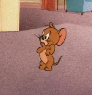 🆗 5b138b2c Jerry Mouse Tom and Jerry Dibujo animado, Ratón, Pensando, Jerry, Tom y Jerry telegram sticker