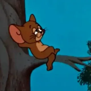 😱 fcb5788e Jerry Tom and Jerry dibujos animados, ratón, perezoso, relajado, feliz telegram sticker