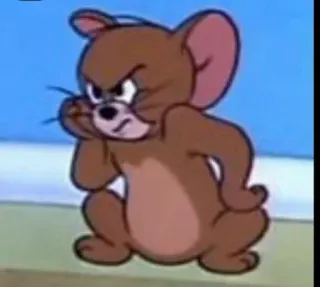 😊 fe708e9b Jerry Tom and Jerry Dibujos animados, Ratón, Enfadado, Jerry, Tom y Jerry telegram sticker