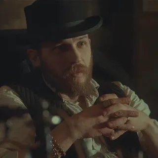 🎩 2b736f3f homem, chapéu, retrato, barba, Tom Hardy telegram sticker