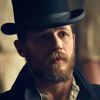 🎩 2de4cae9 Tom Hardy Peaky Blinders ator, homem, retrato, programa de TV, barbudo telegram sticker