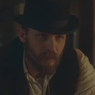 🎩 37c66539 Alfie Solomons Peaky Blinders chapéu, homem, programa de tv, Tom Hardy, britânico telegram sticker