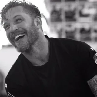 😂 9e05aa2c Tom Hardy ator, sorriso, retrato, homem, feliz telegram sticker