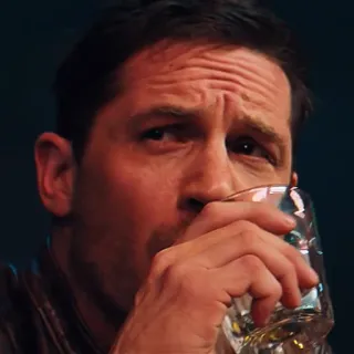 😒 ec927193 Tom Hardy ator, retrato, homem, bebendo telegram sticker