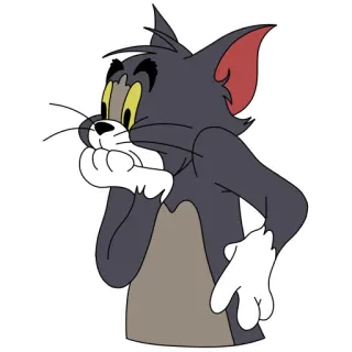 🤭 5928625f Tom Cat Tom and Jerry cartone animato, gatto, topo, divertente, scioccato whatsapp sticker