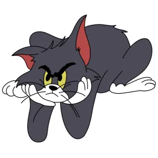 😠 86a9211e Tom Cat Tom and Jerry gatto, cartone animato, arrabbiato, frustrato whatsapp sticker