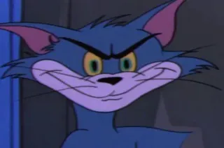 🔗 0965a65d Tom Tom and Jerry мультфильм, кот, злодей, злой, усмешка telegram sticker