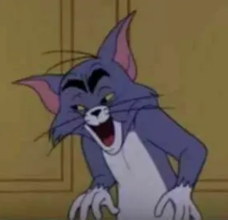 🔗 26be605b Tom Cat Tom and Jerry мультфильм, кот, смешная рожа, мем telegram sticker