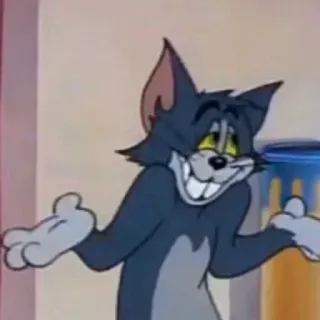🔗 8422a81f Tom Cat Tom and Jerry мультфильм, кот, пожимает плечами, том и джерри telegram sticker