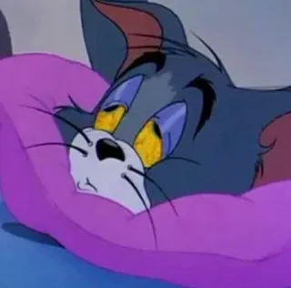 🔗 9d7aa2ca Tom Tom and Jerry Мультфильм, Кот, Уставший, Сонный telegram sticker