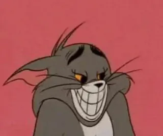 🔗 b37884df Tom Cat Tom and Jerry мультфильм, кот, улыбка, смешной, персонаж telegram sticker