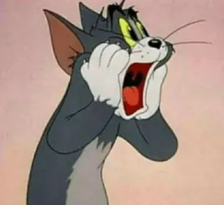 🔗 f952aca4 Tom Cat Tom and Jerry Мультфильм, В шоке, Кот, Смешной, Мем telegram sticker