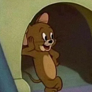 🐭 5808cc6c Jerry Mouse Tom and Jerry cartoon, muis, grappig, animatie, schattig whatsapp sticker