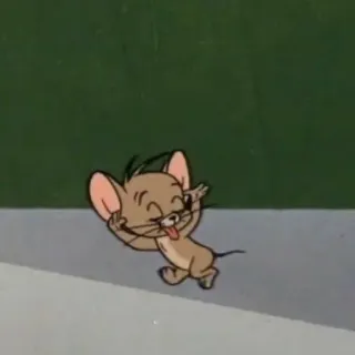 🐭 7275056c Jerry Mouse Tom and Jerry cartoon, muis, schattig, dansen, vrolijk whatsapp sticker