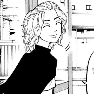 🎭 79743285 Mikey Tokyo Revengers animé, manga, personnage, souriant telegram sticker