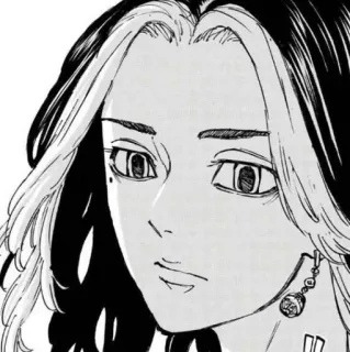 🎭 7c8f8094 Anime, Manga, Personnage, Dessin, Portrait, Noir et blanc telegram sticker