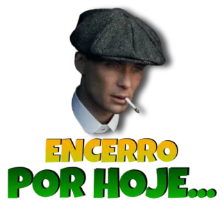 🔚 6df9f2cc Thomas Shelby Peaky Blinders ENCERRO POR HOJE... Peaky Blinders, Thomas Shelby, Cillian Murphy, Gangster, England whatsapp sticker