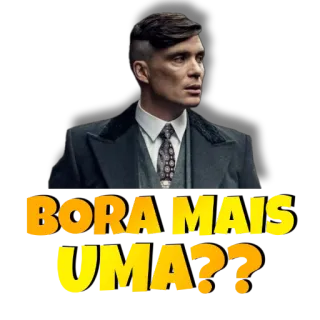 ❔ db8e33a1 Thomas Shelby Peaky Blinders BORA MAIS UMA?? Thomas Shelby, Peaky Blinders, Cillian Murphy, Gangster, Anzug, Serie, noch eine Folge, TV whatsapp sticker