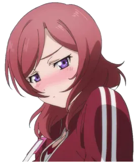 😳 19caad2f Maki Nishikino Love Live! 动漫, 漫画, 女孩, 可爱, 脸红 telegram sticker