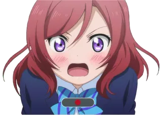 😡 3327377e Maki Nishikino Love Live! 动漫, 校园偶像, 生气, 惊讶, 卡哇伊, 可爱, 粉丝作品 telegram sticker