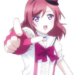 👈 50849165 动漫, 卡通, 女孩, 指, 角色 telegram sticker