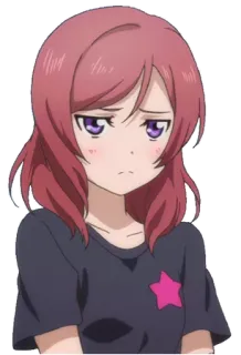 😑 5a7b5d5c Maki Nishikino Love Live! 动漫, 漫画, 可爱, 女孩, 偶像, LoveLive, 真姬 telegram sticker