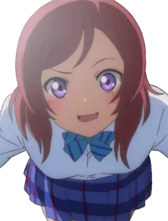 😓 6a92bc16 动漫, 女孩, 校服, 可爱, 插画, 卡通 telegram sticker