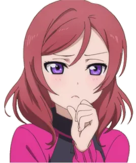 🤔 6dd63f09 Maki Nishikino Love Live! 动漫, 漫画, 可爱, 女孩, Love Live, 西木野真姬 telegram sticker