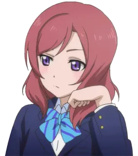 😕 ed8ade8a 动漫, 女孩, 校服, 可爱, 漫画, 肖像 telegram sticker