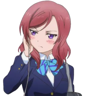 😒 f39f842c Maki Nishikino Love Live! 动漫, 制服, 可爱, 西木野真姬, Love Live, 日本, 女孩 telegram sticker