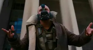 💫 a0ae534c Bane The Dark Knight Rises Film, Méchant, DC Comics, Masque, Super-vilain, Bande dessinée telegram sticker