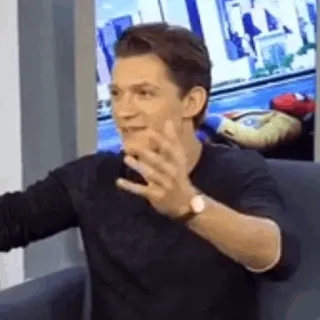 ⚙ a01d983a Tom Holland актер, мужчина, знаменитость, портрет telegram sticker