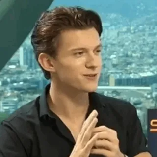 ⚙ ba176354 Tom Holland Том Холланд, актер, знаменитость, интервью telegram sticker