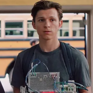 😐 2fae0793 Peter Parker Spider-Man Peter Parker, Tom Holland, Spider-Man, marvel, superhero, teenager, high school telegram sticker