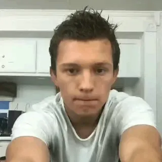 😐 34496acd Tom Holland actor, celebrity, portrait, man, person telegram sticker