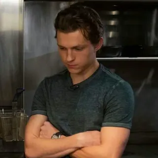 😐 adc8588c Tom Holland celebrity, actor, man, person, tom holland, male telegram sticker