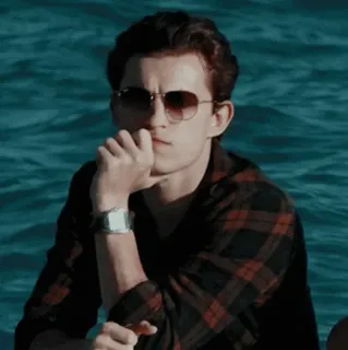 😐 fafbbe4d man, sunglasses, person, water, sea, actor telegram sticker