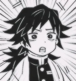 🎐 55ccfc06 Giyu Tomioka Demon Slayer อนิเมะ, มังงะ, ดาบพิฆาตอสูร, กิยู, โทมิโอกะ, ตกใจ telegram sticker