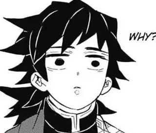 🎐 75918764 Giyu Tomioka Demon Slayer WHY? อนิเมะ, มังงะ, ดาบพิฆาตอสูร, กิยู, โทมิโอกะ telegram sticker